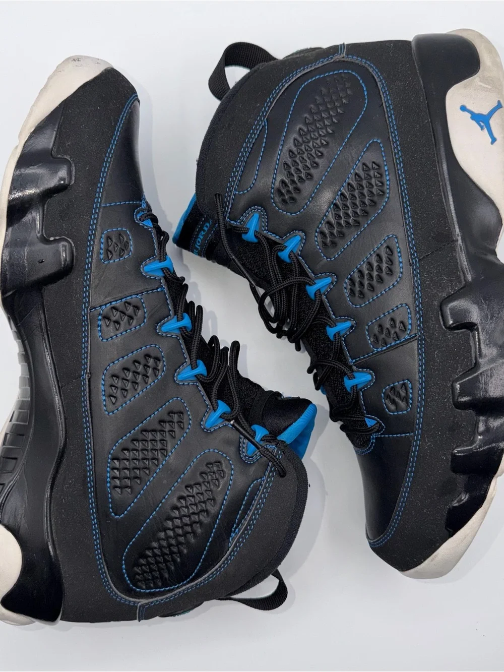 Air Jordan 9 Retro Size 12 Black-White-Photo Blue Used 302370-007